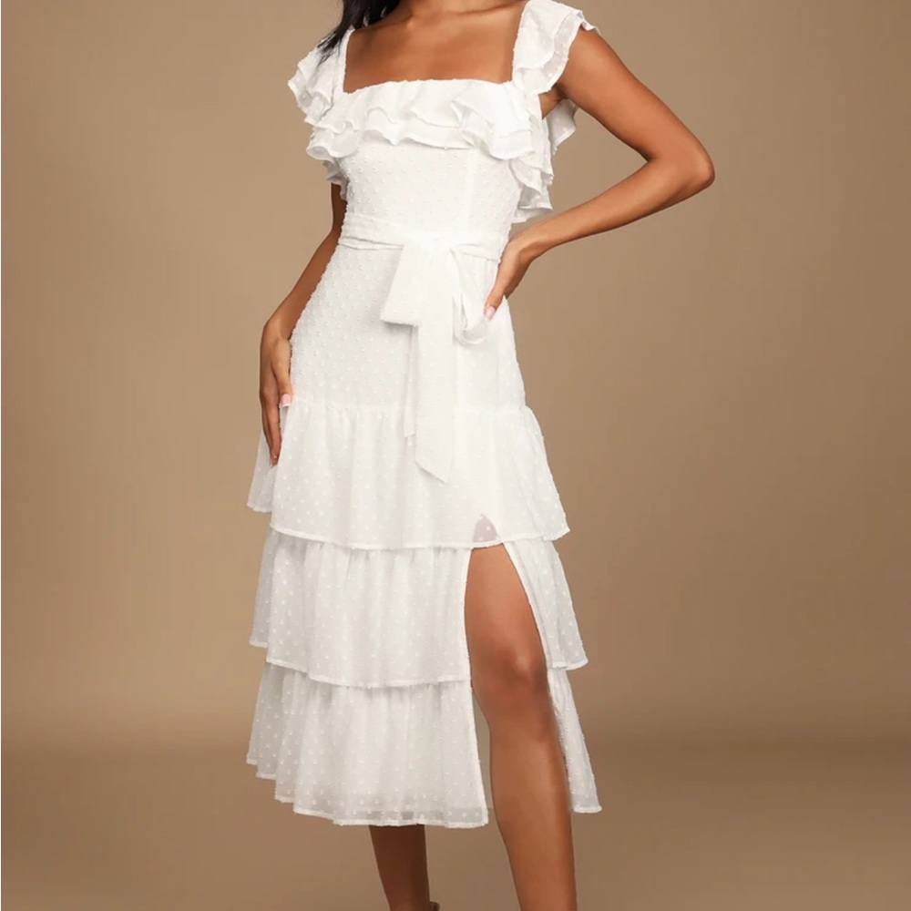 Lulus White Midi Dress